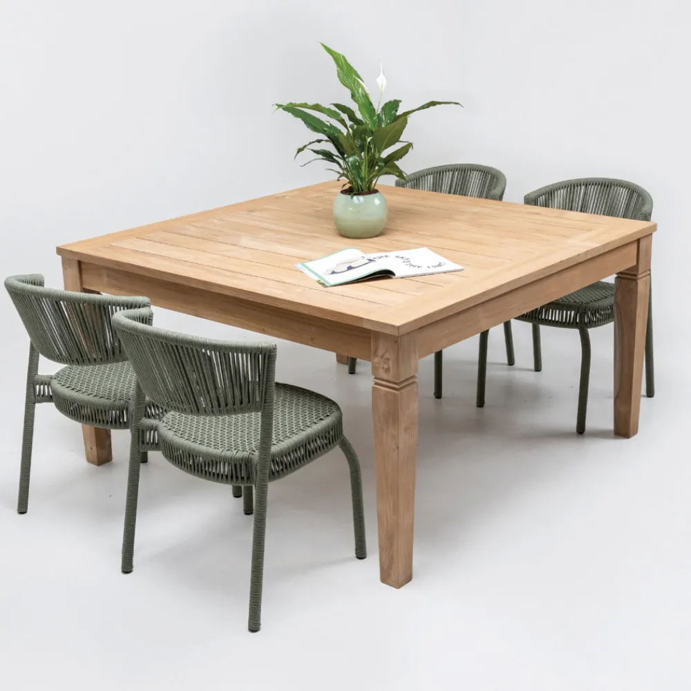 Viadurini in the Garden Gartenstühle Metall-Gartenstuhl aus Aluminium und Seilgeflecht - Algedi