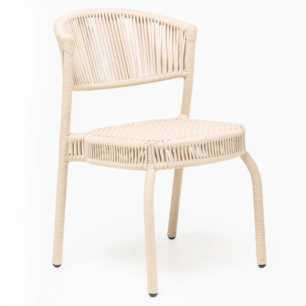 Viadurini in the Garden Gartenstühle Metall-Gartenstuhl aus Aluminium und Seilgeflecht - Algedi