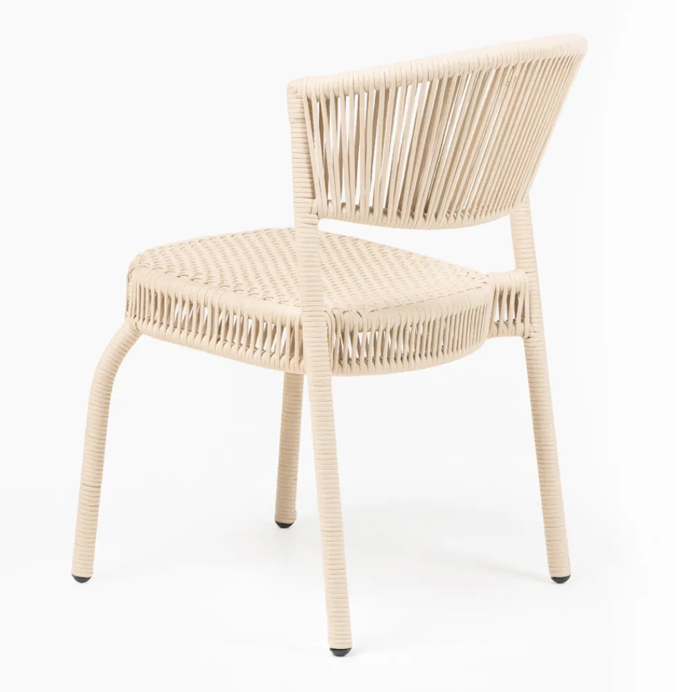 Viadurini in the Garden Gartenstühle Metall-Gartenstuhl aus Aluminium und Seilgeflecht - Algedi