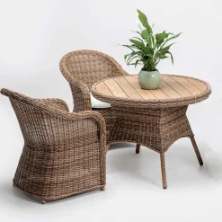 Viadurini in the Garden Metallsessel-Gartenstuhl aus Aluminium- und Polyrattan-Geflecht - Melina