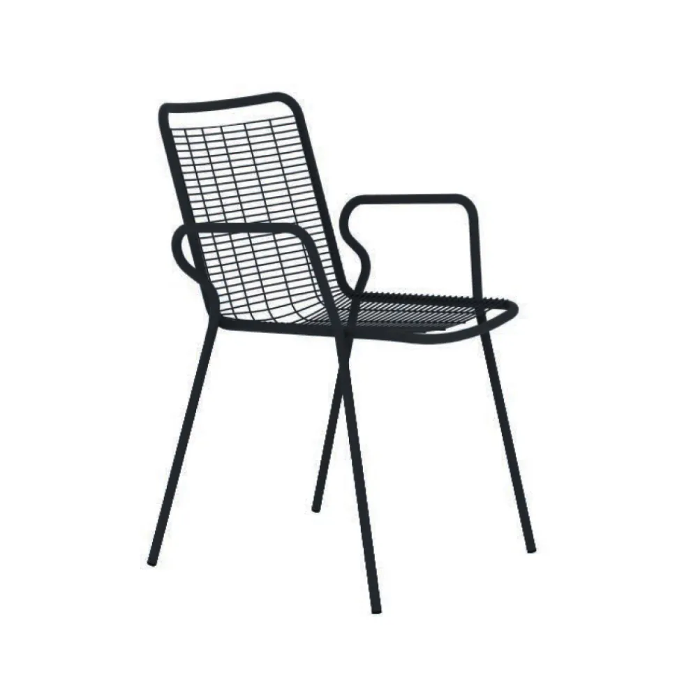 Viadurini in the Garden Gartenstühle Metall-Gartenstuhl aus Metall mit Armlehnen Made in Italy 2 Stück - Vikas