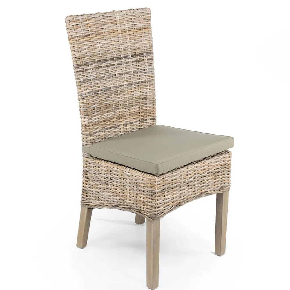 Viadurini in the Garden Gartenstühle Rattan-Gartenstuhl aus Naturfaser von Kubù - Flavio