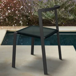 Viadurini in the Garden Gartenstühle Metall-Gartenstuhl aus Textilene und Aluminiumbasis Made in Italy - Milanka