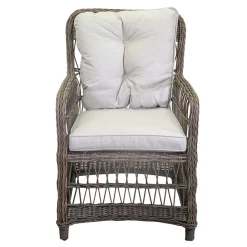 Viadurini in the Garden Metallsessel-Gartenstuhl mit Aluminiumgestell und Polyrattan-Bespannung - Puntina