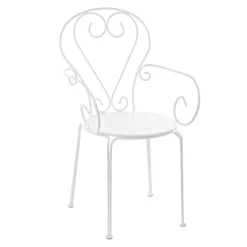 Viadurini in the Garden Gartenstühle Metall-Gartenstuhl mit Armlehnen Shabby Chic Design in Stahl - Charm