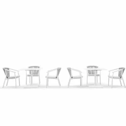 Varaschin Gartenstühle Metall-Gartenstuhl mit Armlehnen Stapelbar gepolstert H 78cm - Smart von