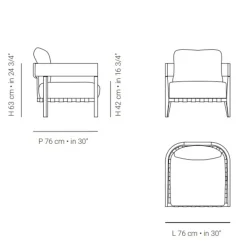 Viadurini in the Garden Holzsessel-Gartenstuhl mit Teakholzrahmen Made in Italy - Briga