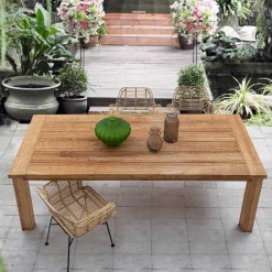 Viadurini in the Garden Gartentische Aus Teakholz-Gartentisch in Design Teakholz, 8 Homemotion Sitze - Hunter