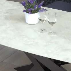 Viadurini in the Garden Gartentische Aus Aluminium-Gartentisch mit Aluminiumgestell und 12 mm laminierter HPL-Platte - Zefiro