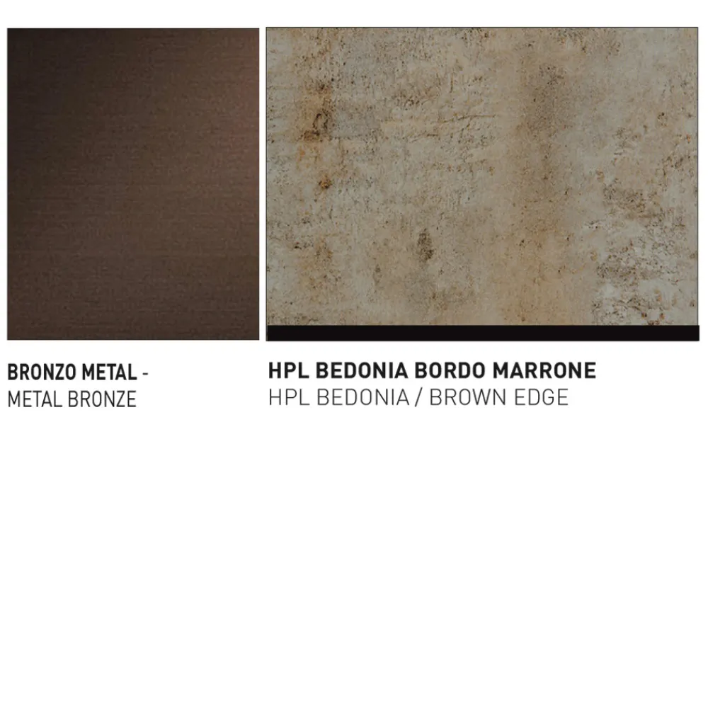 Varaschin Gartenideen|Garten Beistelltisch-Gartentisch mit Aluminiumsitz Made in Italy - Plinto von