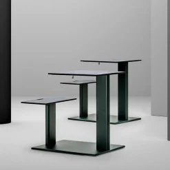 Varaschin Gartenideen|Garten Beistelltisch-Gartentisch mit Aluminiumsitz Made in Italy - Plinto von