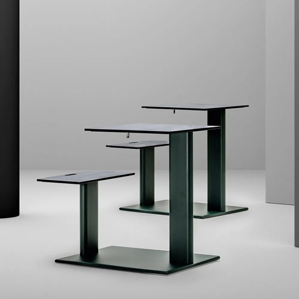 Varaschin Gartenideen|Garten Beistelltisch-Gartentisch mit Aluminiumsitz Made in Italy - Plinto von