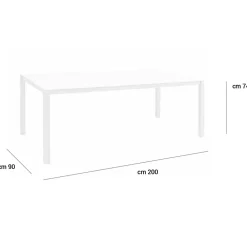 Viadurini in the Garden Gartentische Aus Aluminium-Gartentisch mit Gestell aus lackiertem Aluminium und Glasplatte - Salim