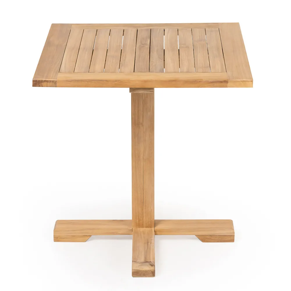 Viadurini in the Garden Gartentische Aus Teakholz-Gartentisch mit Mittelfuß in verschiedenen Größen - Yggdrasil