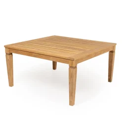 Viadurini in the Garden Gartentische Aus Teakholz-Gartentisch mit Struktur aus gebürstetem Naturteak - Artes