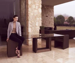 Vondom Gartentische Fest-Gartentisch Vela 200x100 cm von , aus Polyethylenharz