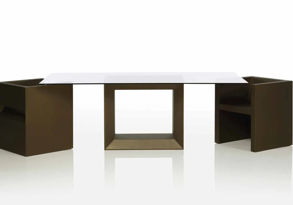 Vondom Gartentische Fest-Gartentisch Vela 200x100 cm von , aus Polyethylenharz