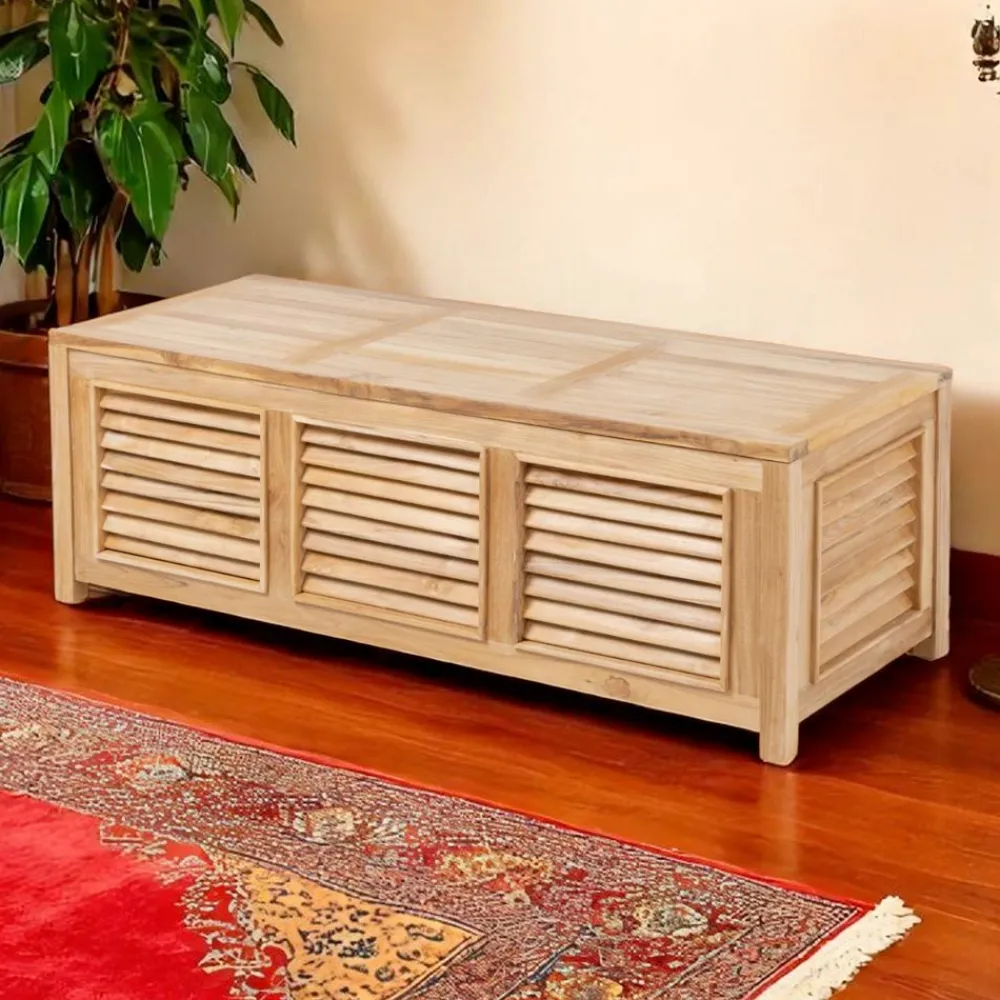 Viadurini in the Garden Gartenideen-Gartentruhe aus natürlichem Teakholz - Hide