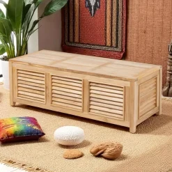 Viadurini in the Garden Gartenideen-Gartentruhe aus natürlichem Teakholz - Hide