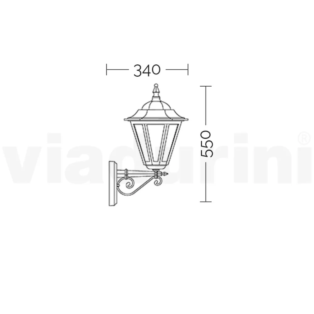 Viadurini Lighting Gartenlaternen-Gartenwandlaterne aus Aluminiumdruckguss Made in Italy - Pinako