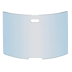 Viadurini Fire Design Funkenschutz Kamin-Gebogener Funkenfänger aus gehärtetem Kristall, hergestellt in Italien – Zafu