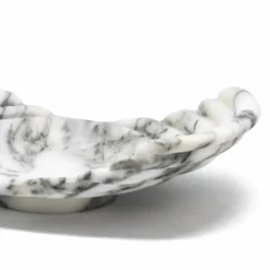 Viadurini Kitchen Küchenzubehör-Gebogenes dekoratives Tablett aus Arabescato-Marmor Made in Italy - Clifton