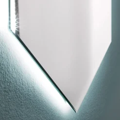 Viadurini Bathroom Wandspiegel-Geformter moderner Badezimmer-Wandspiegel mit hochwertigem LED-Licht - Crocchio