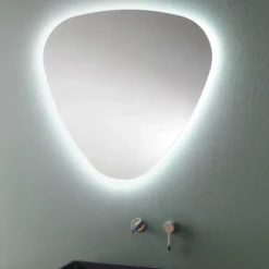Viadurini Bathroom Wandspiegel-Geformter Wandspiegel für Badezimmer mit hochwertiger LED-Hintergrundbeleuchtung - Trigolo