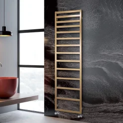 Viadurini Radiators Hybrid Heizkörper-Gemischter Handtuchwärmer mit einfachen Linien aus Stahl, hergestellt in Italien – Pistazie