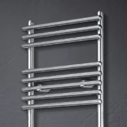 Viadurini Radiators Hybrid Heizkörper-Gemischter Handtuchwärmer aus satiniertem Stahl, hergestellt in Italien – Peel