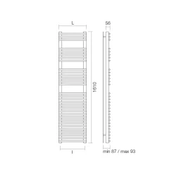 Viadurini Radiators Hybrid Heizkörper-Gemischter Handtuchwärmer aus satiniertem Stahl, hergestellt in Italien – Peel