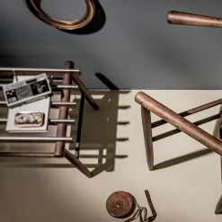 Viadurini Living Moderne Wohnzimmerbank-Gepäckbank aus massivem Walnussholz oder Esche Made in Italy - Anubi