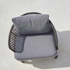 Varaschin Stoffsessel-Gepolsterter Gartensessel aus Metall und Stoff Emma