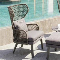 Varaschin Stoffsessel-Gepolsterter Gartensessel in modernem Design Emma