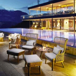 Varaschin Stoffsessel-Gepolsterter Gartensessel in modernem Design Emma