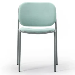 Viadurini Living Moderne Stühle-Gepolsterter Küchenstuhl aus Stoff und Metall Made in Italy 2 Stück - Sangria