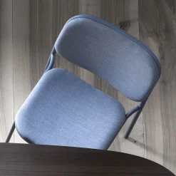 Viadurini Living Moderne Stühle-Gepolsterter Küchenstuhl aus Stoff und Metall Made in Italy 2 Stück - Sangria