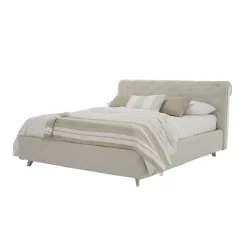 Viadurini Night Design Maßgeschneiderte Möbel|Polsterbetten-Gepolstertes Design-Doppelbett mit Container Made in Italy - Scarpetta