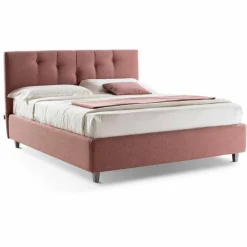 Viadurini Night Design Maßgeschneiderte Möbel|Polsterbetten-Gepolstertes Doppelbett aus Stoff mit Box Made in Italy - Maske