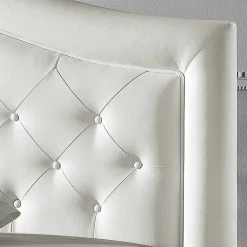 Viadurini Night Design Polsterbetten-Gepolstertes Doppelbett aus Kunstleder mit Aufbewahrungsbox 160x190/200 cm Agly