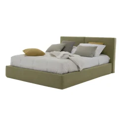 Viadurini Night Design Maßgeschneiderte Möbel|Polsterbetten-Gepolstertes Doppelbett mit Box aus Ecoleather-Stoff Made in Italy - Desert