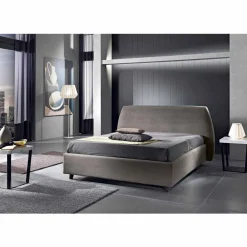 Viadurini Night Design Polsterbetten-Gepolstertes Doppelbett mit Aufbewahrungsbox 160x190/200 Reby