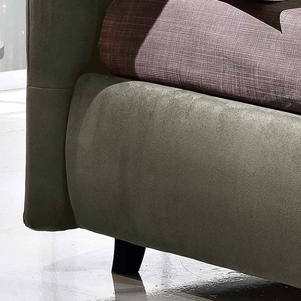 Viadurini Night Design Polsterbetten-Gepolstertes Doppelbett mit Aufbewahrungsbox 160x190/200 cm Nina