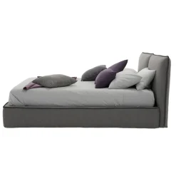 Viadurini Night Design Maßgeschneiderte Möbel|Polsterbetten-Gepolstertes Doppelbett mit Kommode aus Kunstleder oder Stoff – Notre Dame