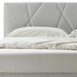 Viadurini Night Design Maßgeschneiderte Möbel|Polsterbetten-Gepolstertes Doppelbett mit Box aus Stoff Made in Italy - Ciottolino