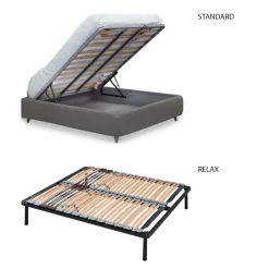 Viadurini Night Design Polsterbetten-Gepolstertes Einzelbett mit optionalem Stauraum, hergestellt in Italien – Akira