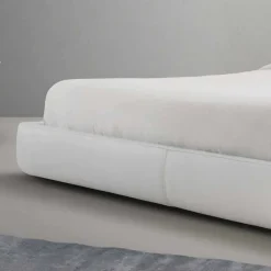 Viadurini Night Design Polsterbetten-Gepolstertes Leder-Doppelbett „Long Island“, hergestellt in Italien