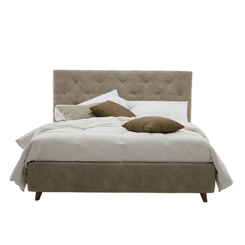 Viadurini Night Design Maßgeschneiderte Möbel|Polsterbetten-Gepolstertes Luxus-Doppelbett mit Aufbewahrungsbox Made in Italy - Zerrissen