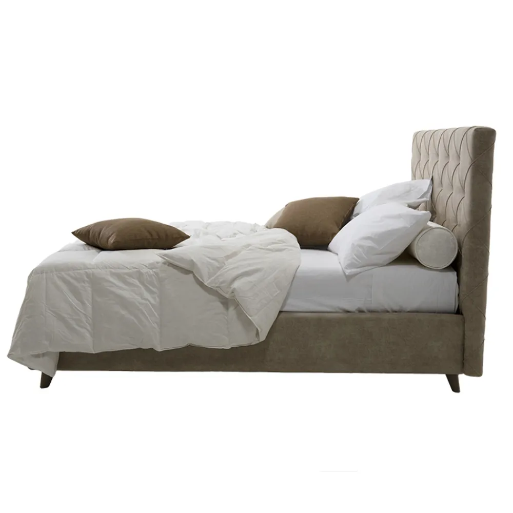 Viadurini Night Design Maßgeschneiderte Möbel|Polsterbetten-Gepolstertes Luxus-Doppelbett mit Aufbewahrungsbox Made in Italy - Zerrissen