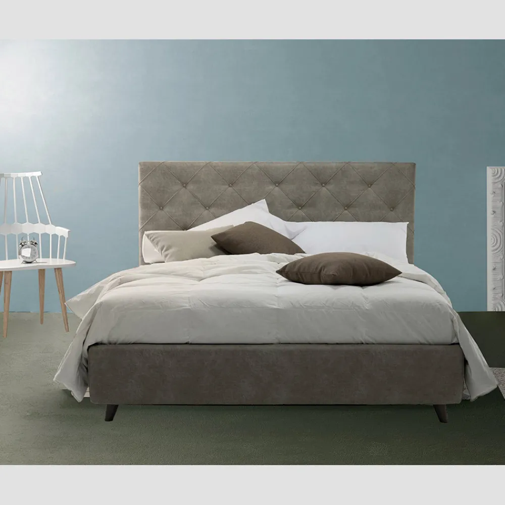 Viadurini Night Design Maßgeschneiderte Möbel|Polsterbetten-Gepolstertes Luxus-Doppelbett mit Aufbewahrungsbox Made in Italy - Zerrissen